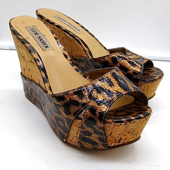 steve madden cheetah wedges